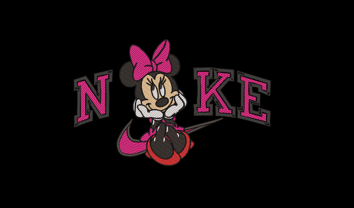 Nike × Minnie Mouse — вышивка на одежду